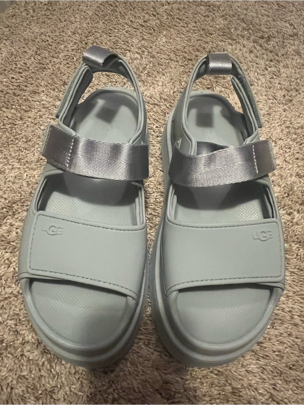 UGG Gray Strappy Sandals NEW size 8